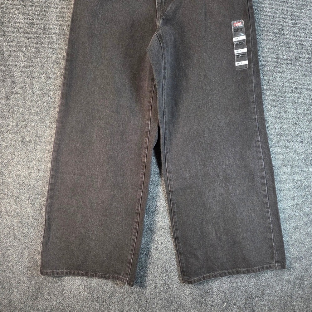 Levi's 94 Baggy Jeans Women's 28x31 Black Wide Leg High Rise 100% Cotton NWT - Picture 3 of 13